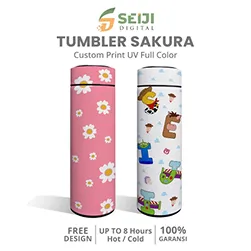Tumbler Custom Tumbler Sakura Cetak UV Print Full Color
